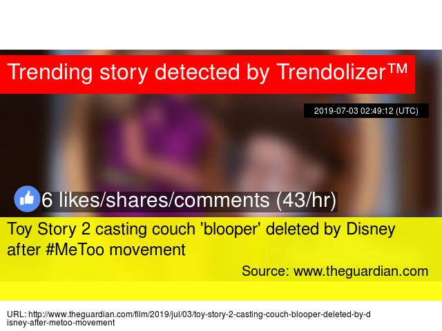 Toy Story 2 Casting Couch Blooper Deleted By Disney After Metoo