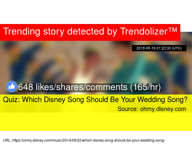 Quiz Which Disney Song Should Be Your Wedding Song